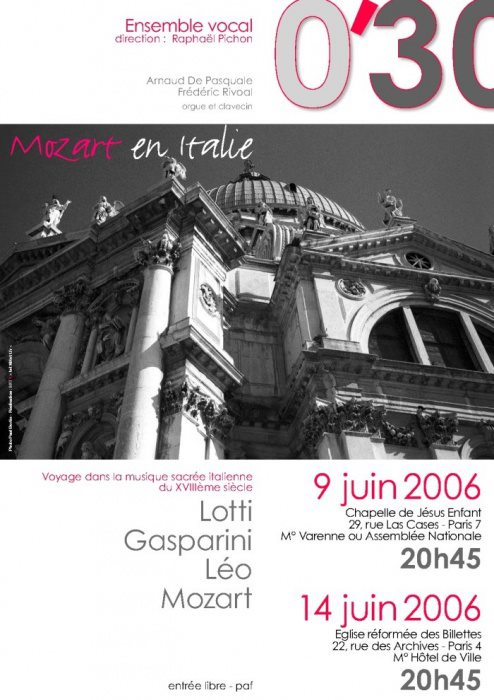 Affiche Mozart Italie