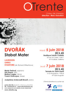 Chœur de chambre OTrente - Stabat Mater de Dvorak