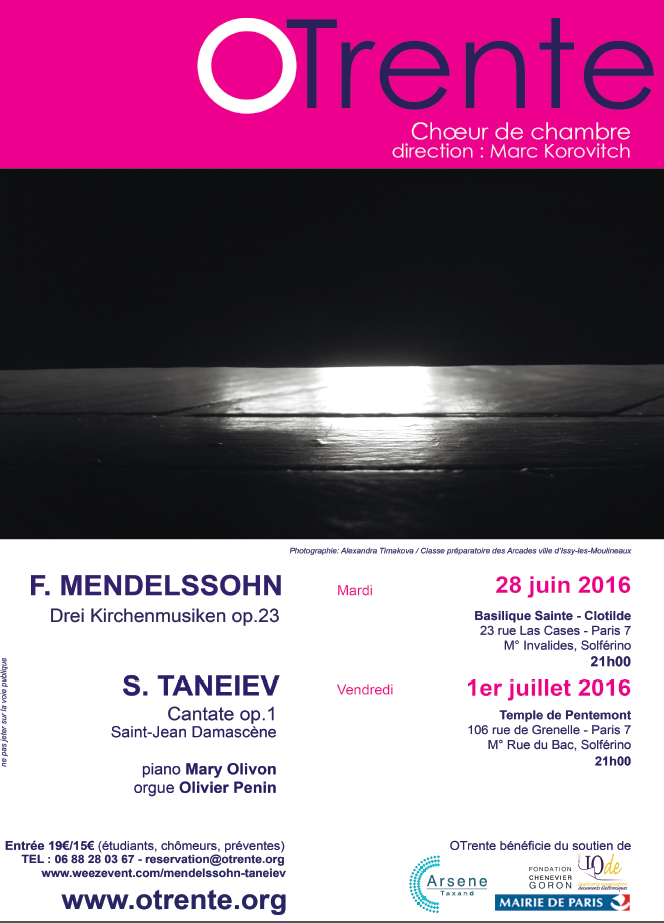Affiche Mendelssohn Taneiev
